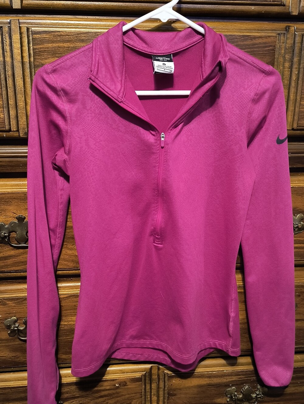 Nike Women's Magenta Half-Zip Athletic Pullover